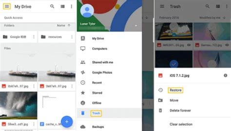 google photos restore from trash